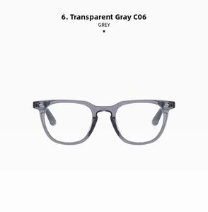 Detail of transparent grey square frames featuring stylish metal rivets and sleek texture