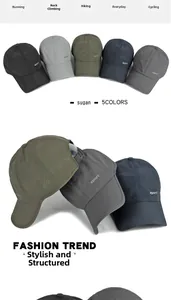 Détails des casquettes de baseball à séchage rapide avec trous d'aération en cinq couleurs