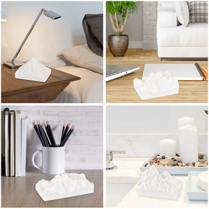 White iceberg mountain sculpture mold for DIY scented candles and plaster decorations