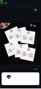 Macro detail of acrylic rhinestone face jewels with self-adhesive backing for makeup