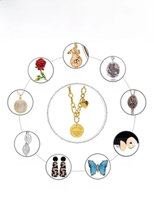 Detail view of heart pendant necklace showing laser cutting and CNC stone setting crafts