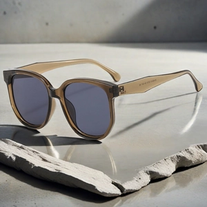 Lunettes De Soleil Carrées À Grande Monture Mode Protection UV400 Monture PC Verres AC Rétro Unisexe Voyage