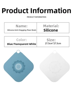 Copertura in silicone per scarico con fori a spirale in colore blu e bianco trasparente
