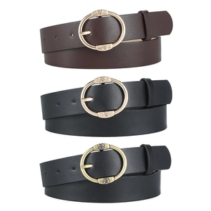 Women PU Leather Belt Trendy Korean Style Slim Waist Strap With Oval Alloy Butterfly Pin Buckle Elegant Fashion Accessory