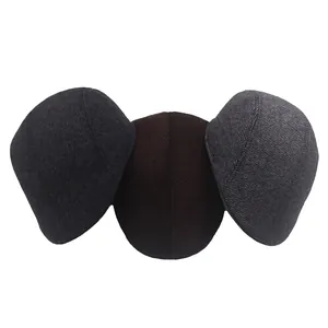 Striped Men Winter Woolen Flat Cap Vintage Ivy Beret Hat Warm Windproof Outdoor Cabbie Driving Hat For Father