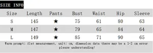 Detailed size chart for the slim fit ruched long dress showing length bust and waist measurements
