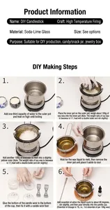 DIY candle making tutorial using sunflower glass jar with step by step instructions