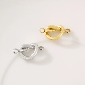 Stainless Steel Heart Knot Jewelry Connector Links Polished DIY Necklace Bracelet Making Findings