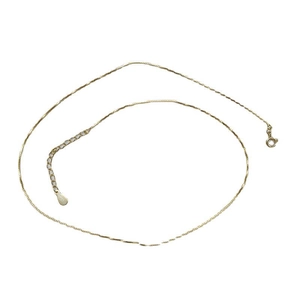 Elegant gold S925 sterling silver twist chain necklace with adjustable lobster clasp