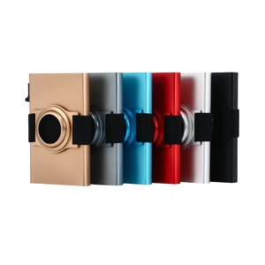 Aluminum RFID blocking metal card holder wallet with AirTag slot in six vibrant colors