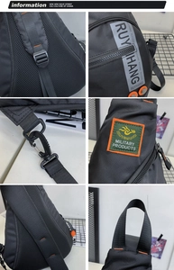 Detail van outdoor crossbodytas met ademend mesh rugpaneel en stevige gespsluiting