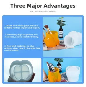 Detailed view of high-toughness non-stick silicone mold for 3D tooth-shaped resin storage