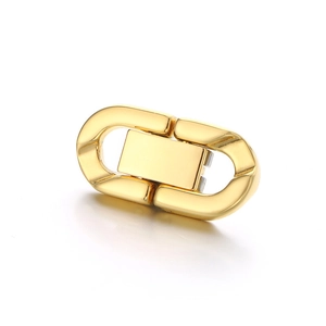 Golden stainless steel U-shape clasp connector for DIY jewelry necklaces and bracelets