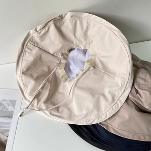 Lightweight wide brim sun hat with breathable mesh lining and adjustable wind rope