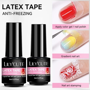 LILY'CUTE 8ml Anti-freezing Liquid Peel Off Tape for Nail Art Cuticle Guard protection