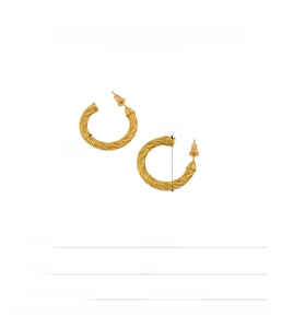 Detaillierte Größenangaben für goldene Spiral-C-Ohrringe aus Edelstahl, 24 mm
