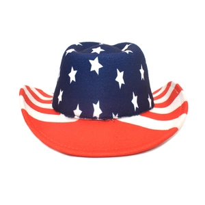 Chapeau de cowboy western avec motif drapeau américain pour événements en plein air