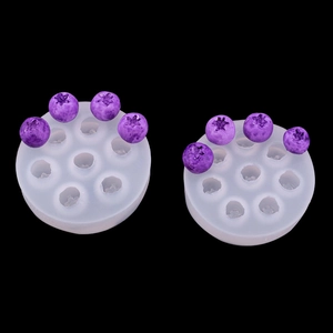 3D Blaubeer-Silikonform mit 8 Mulden für realistische Frucht-Schokoladen und Tortendeko