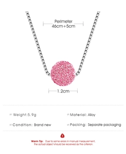 Guide détaillé des dimensions du collier double couche en cristal rose et alliage