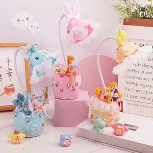Lampada da scrivania a fiori fai-da-te per bambini con personaggi dei cartoni animati