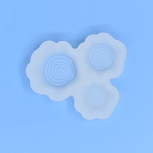 Three-cavity tree stump plum blossom silicone mold for DIY cake baking and crafts
