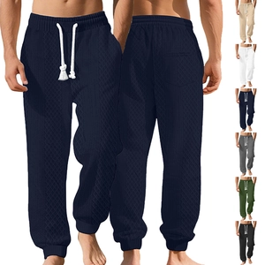 Jogging Homme Texture Jacquard Pantalon Décontracté Cordon Taille Élastique Chevilles Serrées Sportif