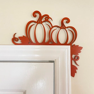 Halloween pumpkin wood door corner decoration for autumn festive home door frame accent