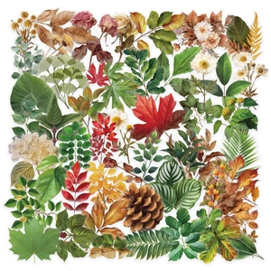 Transparent PET Waterproof Botanical Plant Leaves Flowers Stickers For Scrapbooking DIY Decoration Journal Decal Laptop