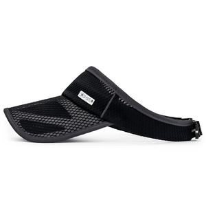 Black mesh sun visor hat with long brim and adjustable strap for outdoor sports sun protection