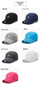 Detail view of narason quick-dry mesh sport caps available in seven vibrant colors