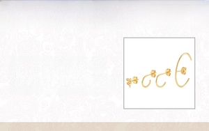 Detail specifications of 925 sterling silver earring set with gold finish and dimensions