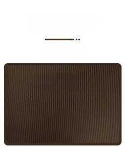 Vue détaillée de la texture en maille côtelée marron foncé du tissu de yoga sans couture
