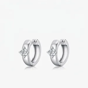 MODIAN 925 Sterlingsilber Moissanit U-Form Ohrringe Für Damen D Farbe VVS1 Minimalistisch Vintage Edler Schmuck Ohrbuckel