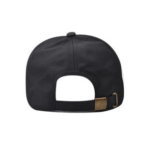 Quick-dry outdoor sun hat with adjustable metal buckle and breathable fabric back view