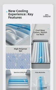 Detail view of durable polymer gel cooling mat featuring scratch-resistant and washable surface