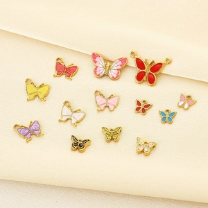 Ciondoli a farfalla colorati in smalto per gioielli fai-da-te, set di 12 pezzi assortiti
