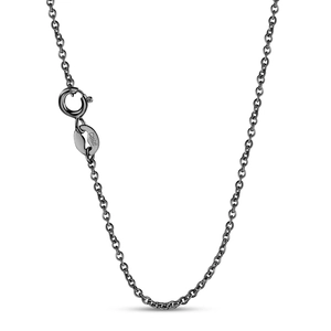 S925 sterling silver black snake chain necklace with moonlight stone pendant