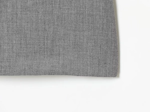 Detailed close-up of grey satin fabric texture for the bow short dress