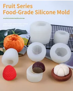 Stampi in silicone alimentare per creare frutta 3D come arance e fragole fai-da-te