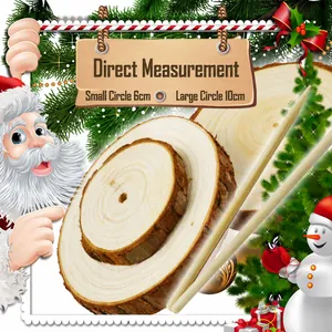 Natural wood slices in 6cm and 10cm sizes for DIY Christmas tree base and festive crafts