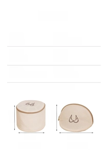Detailed size chart for shell and cylindrical mesh laundry bags in 160g polyester fabric