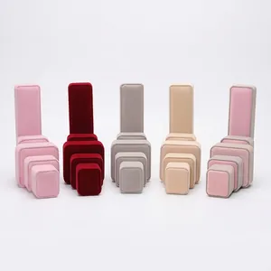 Elegant Velvet Jewelry Gift Boxes For Rings Earrings Necklaces Bracelets Bangles Storage Display Soft Rounded Corners