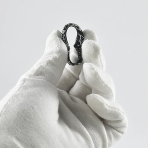 Black and white marble texture silicone hollow ear gauge plug expander for ear piercing