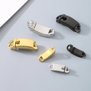 Set of 8mm and 13mm polished Cuban chain jewelry clasps in gold silver and black metal
