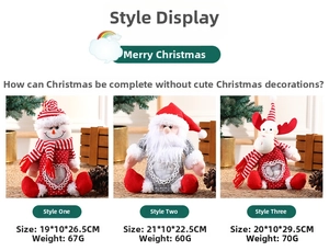 Detailed view of Christmas apple gift bags featuring Santa, snowman, and reindeer designs