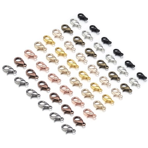 50pcs zinc alloy lobster clasps in gold silver rose gold and bronze for DIY jewelry making