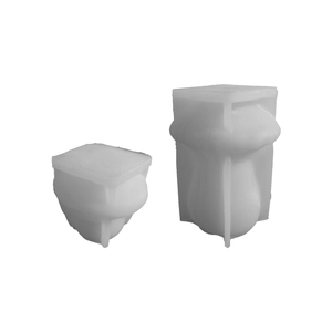 Set di due stampi in silicone a fungo per candele fai-da-te in resina o gesso decorativo
