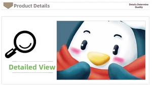 Close-up of cute cartoon penguin with orange scarf for Christmas glass stickers decor
