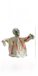 Halloween scary zombie hanging prop with blood stains measuring 75cm high and 100cm wide