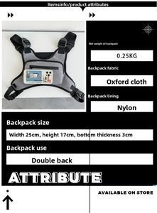 Details zur taktischen Brusttasche mit Maßen 25x17x3cm und leichtem 0,25kg Oxford-Gewebe